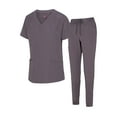 thumbnail image 1 of Natural Uniforms Womens' Cool 4-Way Stretch Jogger Scrub Set (Charcoal, Medium), 1 of 7
