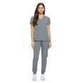 thumbnail image 1 of Natural Uniforms Womens Essential Cool Stretch Jogger Scrub Set (Medium, Heather Grey), 1 of 6