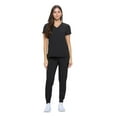 thumbnail image 1 of Natural Uniforms Womens Essential Cool Stretch Jogger Scrub Set (X-Large, Black), 1 of 6