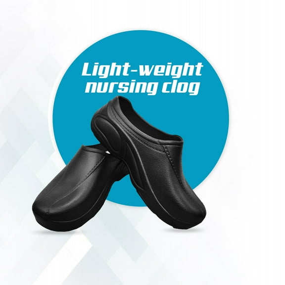 Natural Uniforms Womens Ultralite Strapless Clogs Black Size 9