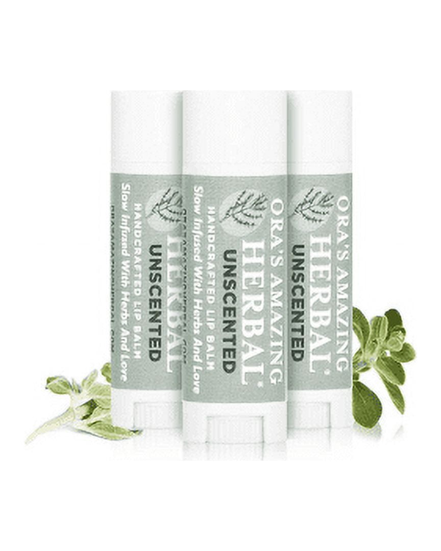 Natural Unscented Lip Balm, Fragrance Free Lip Balm, Herbal Lip Balm