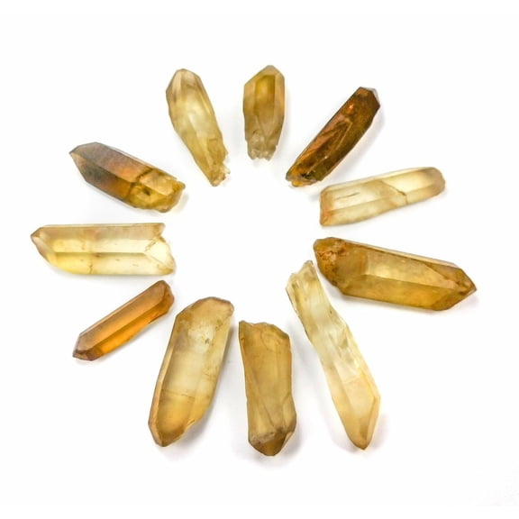 Natural Untreated Citrine Crystal Point (3 pcs ) from Congo Rough Raw Stones
