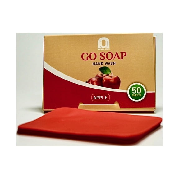 Natural Urges Go Soap, Hand Washing Soap Sheets - Apple Scent, 50 Sheets