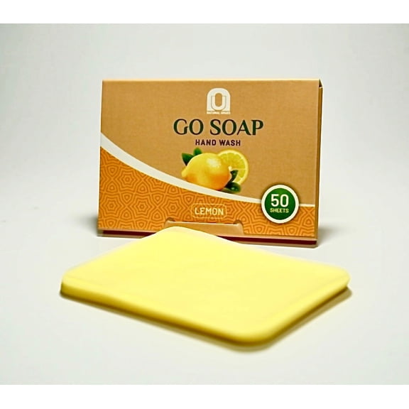Natural Urges Go Soap, Hand Washing Soap Sheets - Lemon Scent - 50 Sheets