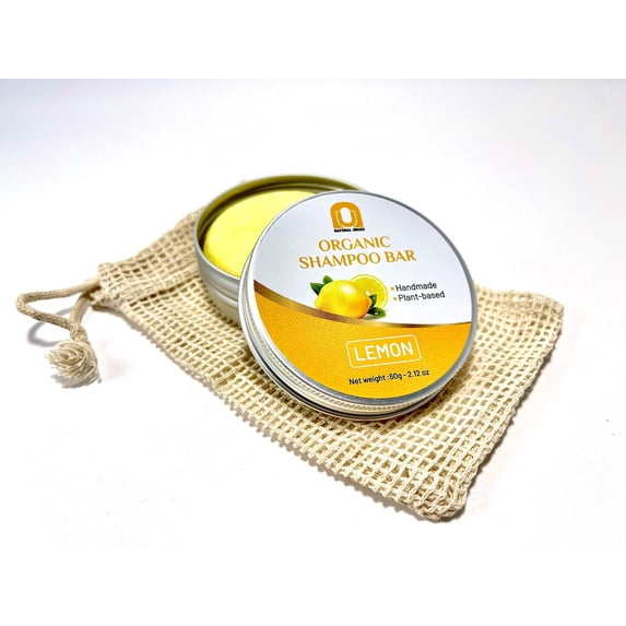 Natural Urges Shampoo Bar, Homemade, Plant-Based, Organic Lemon - 75 Washes