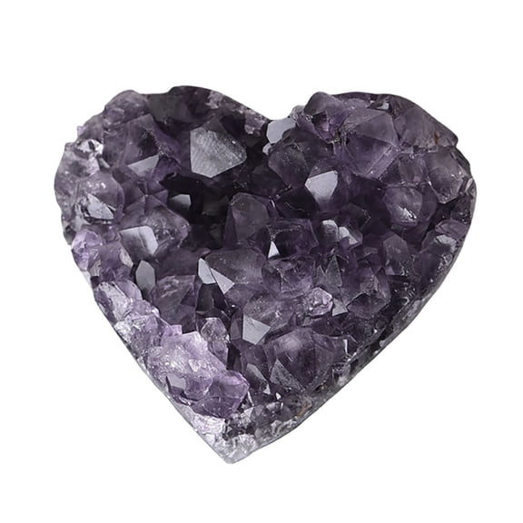 Natural Uruguayan Amethyst Heart-Shaped Cluster with Positive Energy Enhancing Spiritual Jewelry, Home Decor, and Gift for Collectors and Crystal Enthusiasts(1.57in)