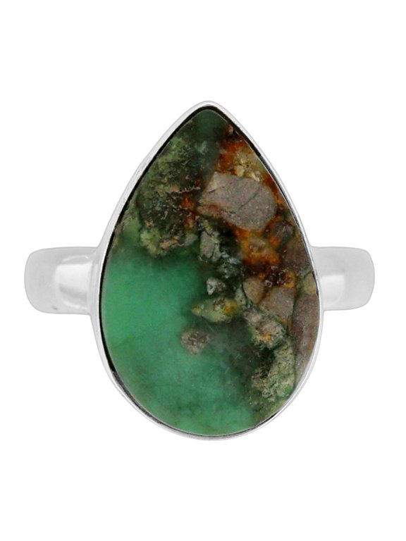 Natural Utah Variscite 925 Silver Plated Ring s.5.5 Jewelry WR40-10001