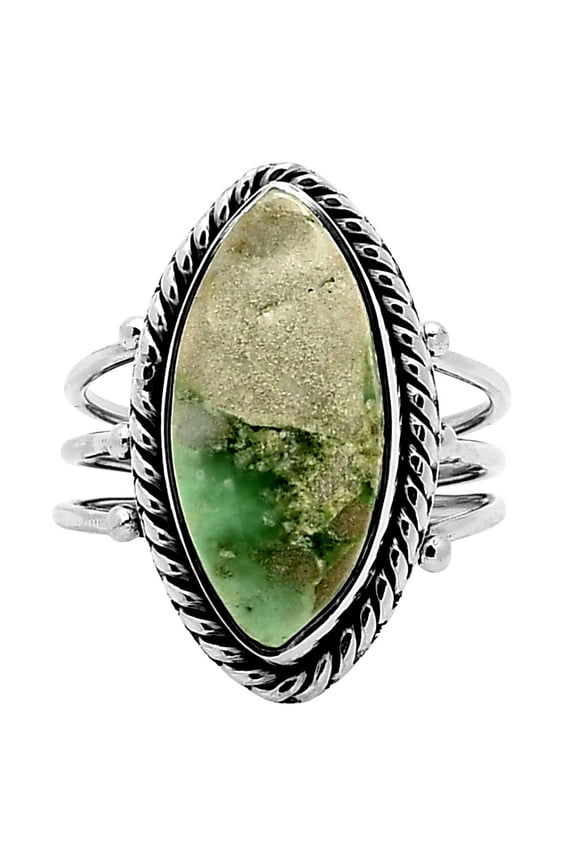 Natural Utah Variscite 925 Sterling Silver Ring s.7 Jewelry R-1010 SDR249433