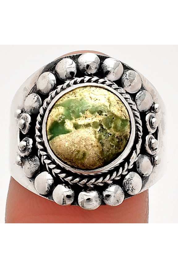 Natural Utah Variscite 925 Sterling Silver Ring s.8 Jewelry R-1399 SDR232707