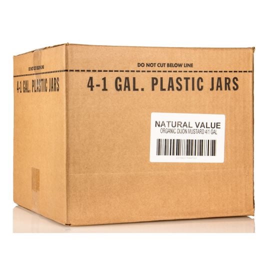 Natural Value Dijon Mustard, Organic-4 x 1 gallon