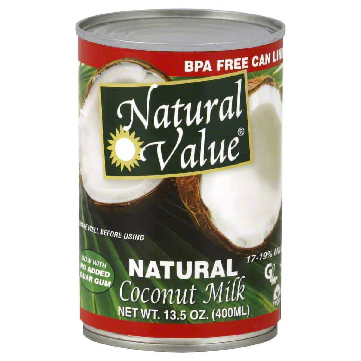 Natural Value Natural Value  Coconut Milk, 13.5 oz