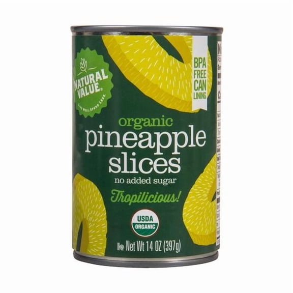 Natural Value Pineapple Slices, Organic-14 oz