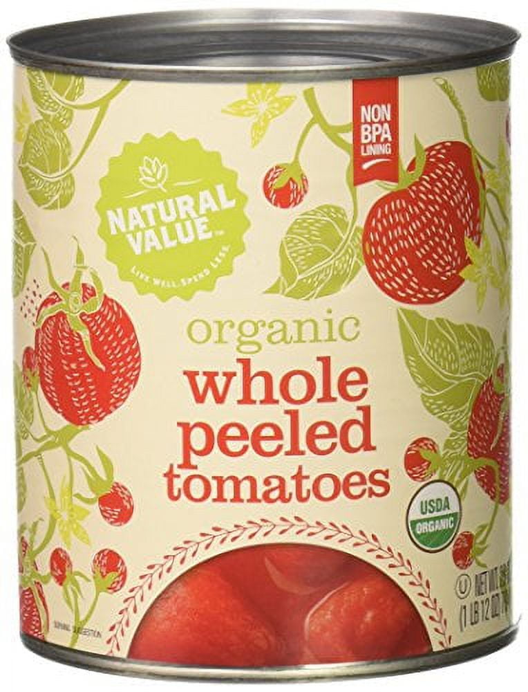 Natural Value Tomatoes, Whole Peeled, Organic-28 oz