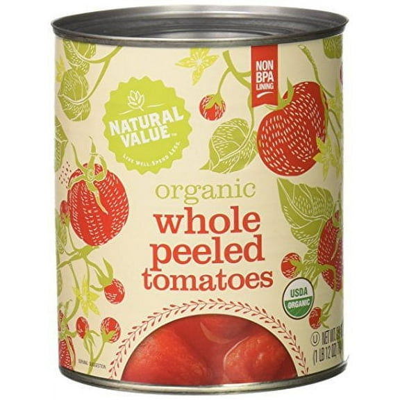 Natural Value Tomatoes, Whole Peeled, Organic-28 oz
