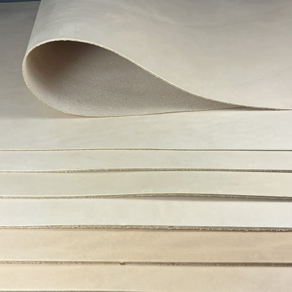 Natural Veg Tan Cowhide Tooling Leather Pre-Cut Project Piece 12" x 24" (2/3oz)