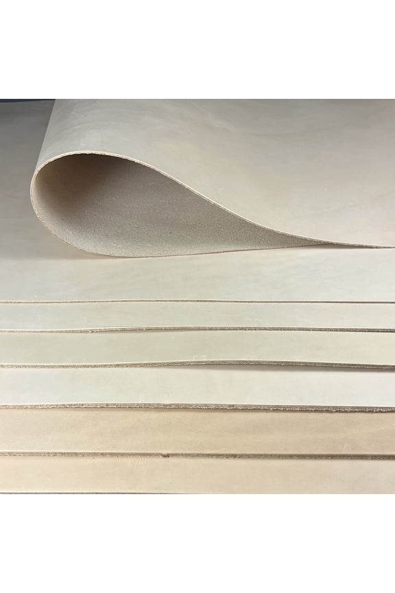 Natural Veg Tan Cowhide Tooling Leather Pre-Cut Project Piece 12" x 24" (7/8oz)