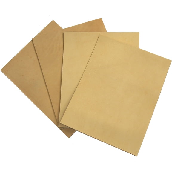 Natural Veg Tan Cowhide Tooling Leather Pre-Cut Project Piece 8.5" x 11" (6/7oz)
