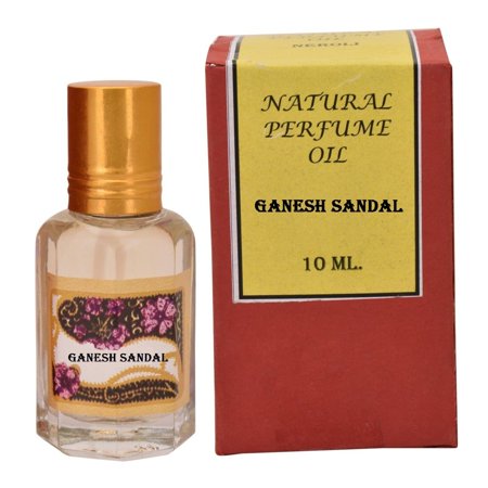 Natural Vegan Ittar Long Lasting Pure Perfume Oil - 10 ml (Maroon) ganesh Sandal