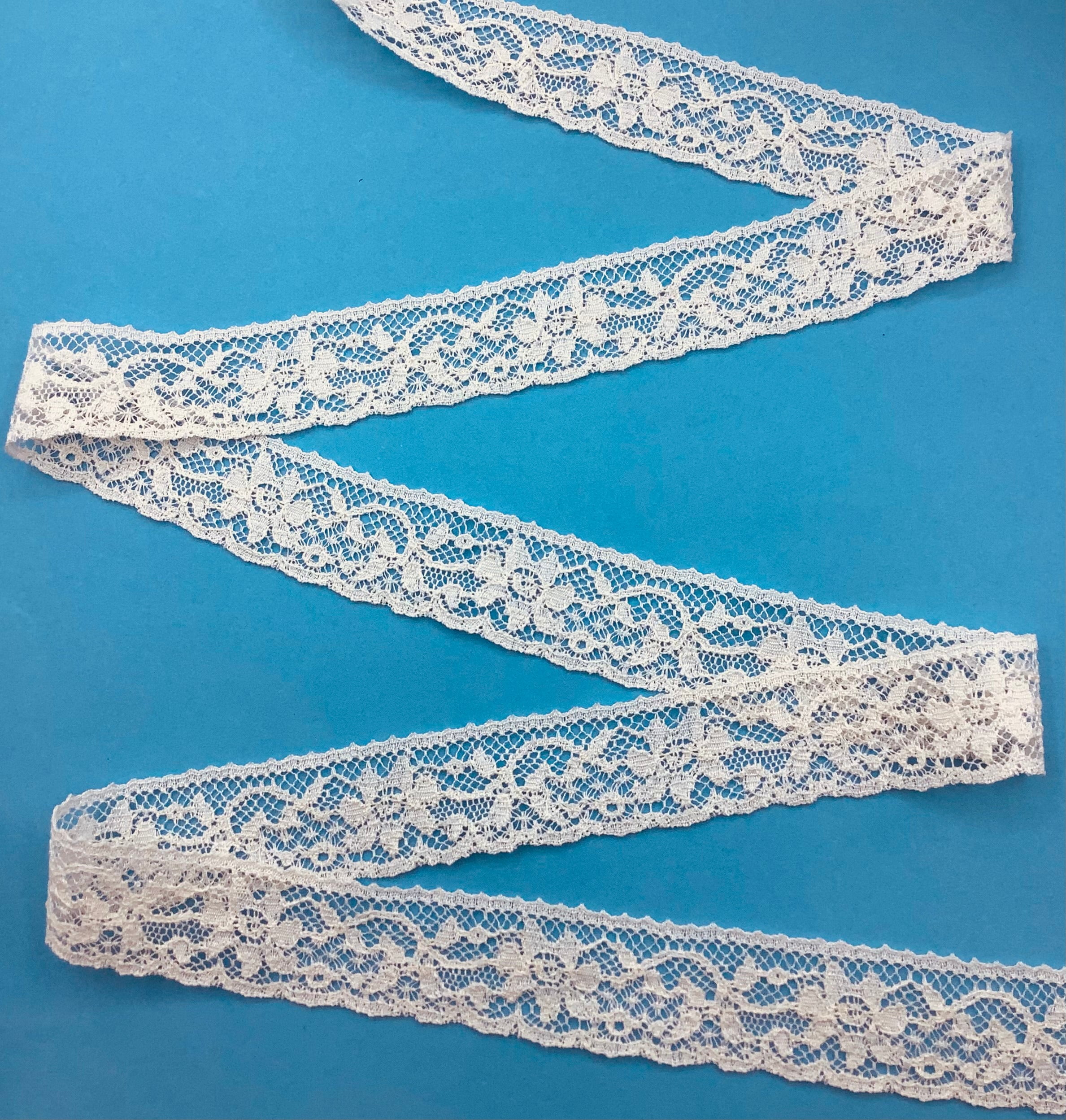 Natural Vintage 1" 100% Cotton Lever Lace