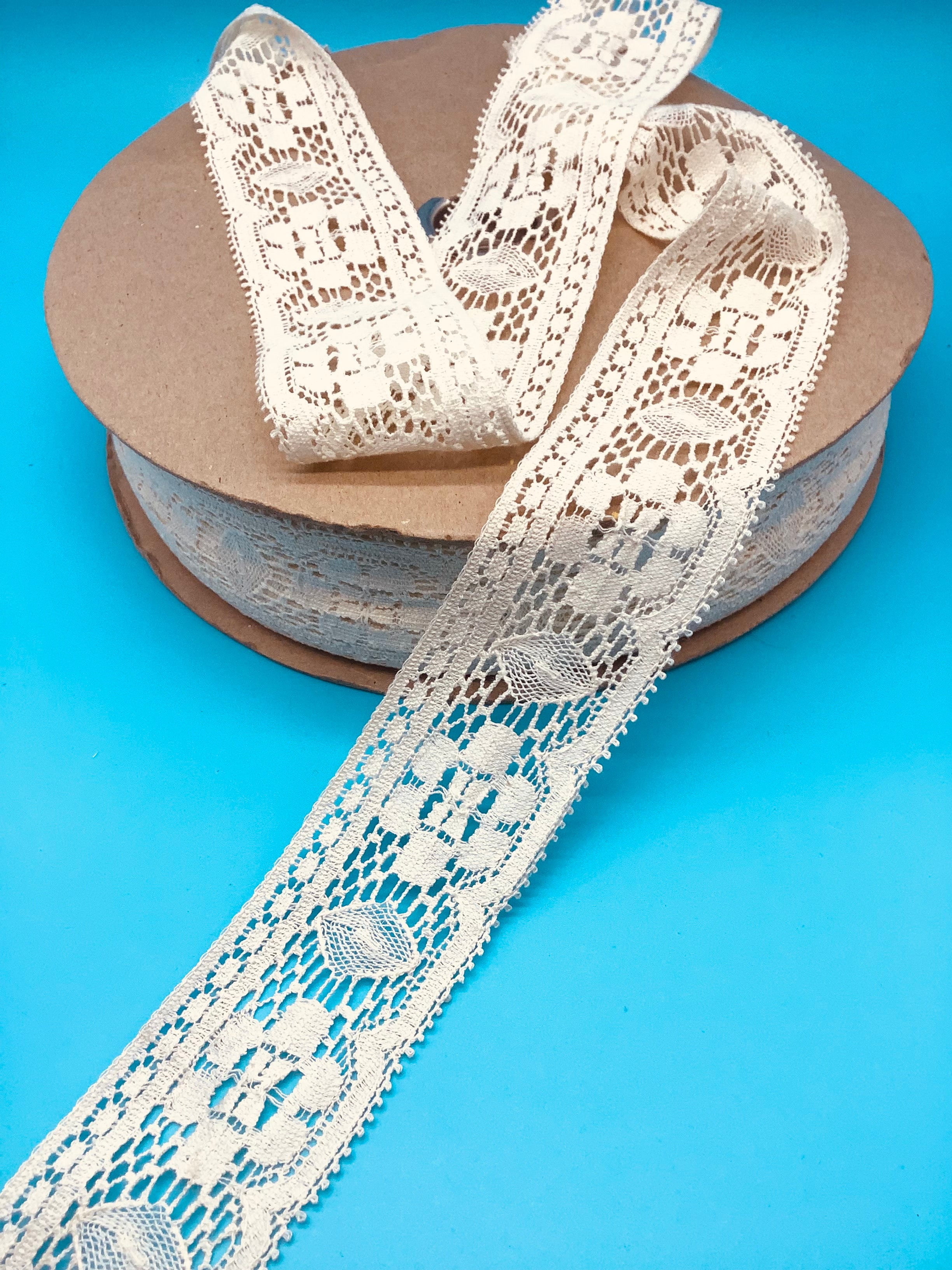 Natural Vintage 2-1/8" 100% Cotton Lever Lace