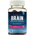thumbnail image 1 of Natural Vitality BRAIN Health & Memory Gummies; Functional Mushroom Extract Blend Featuring Lions Mane; Daily Brain Health Support; Vegan, Gluten Free; Delicious, Raspberry Flavored; 60 ct.*, 1 of 2