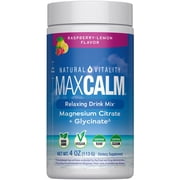 Natural Vitality Calm Magnesium Powder for Stress Relief, Raspberry Lemon, 4 oz