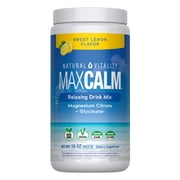MAXCALM Magnesium Powder | 16 Oz | Sweet Lemon Flavor | by Natural Vitality
