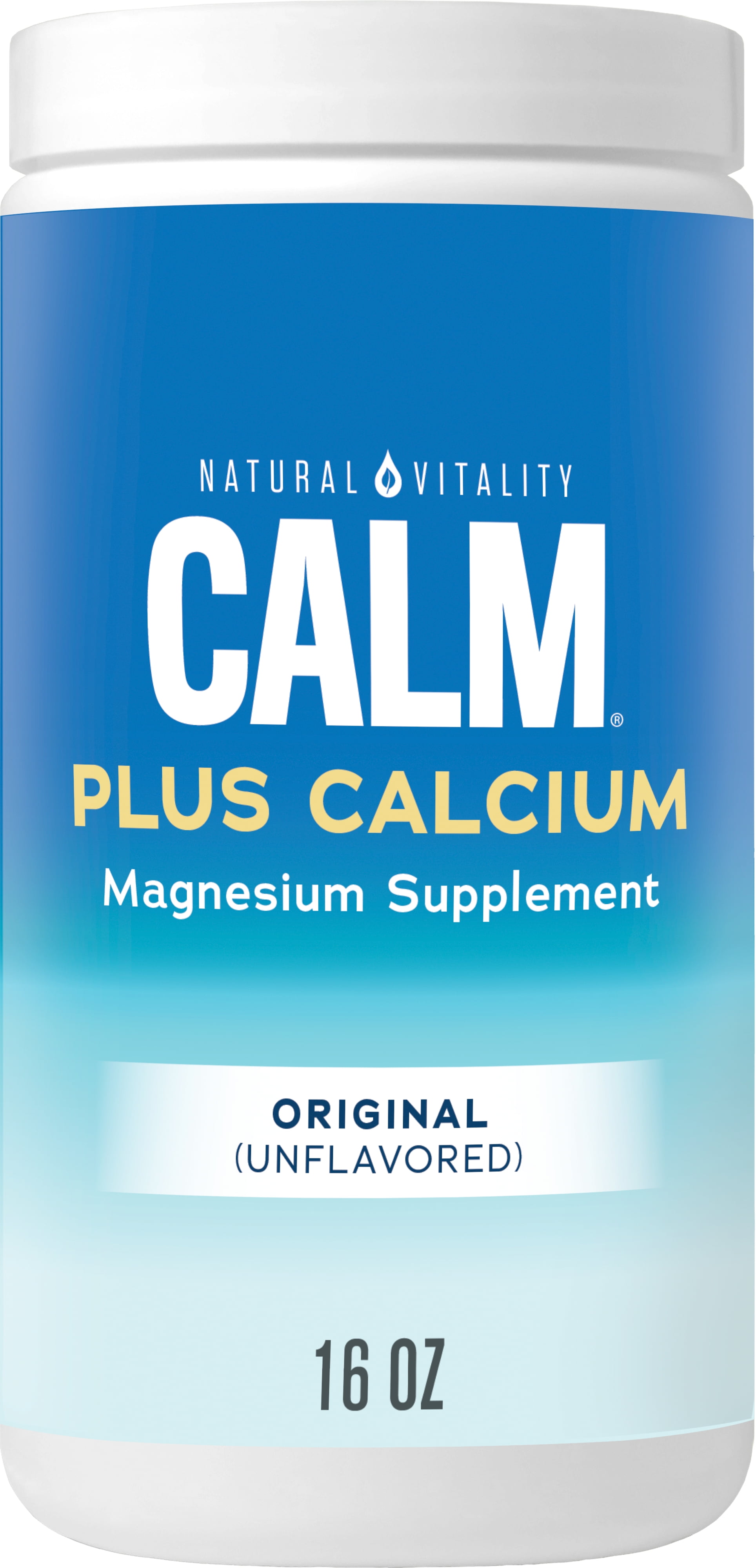 Natural Vitality CALM, Magnesium Powder Supplement Plus Calcium, For Stress Relief, Unflavored