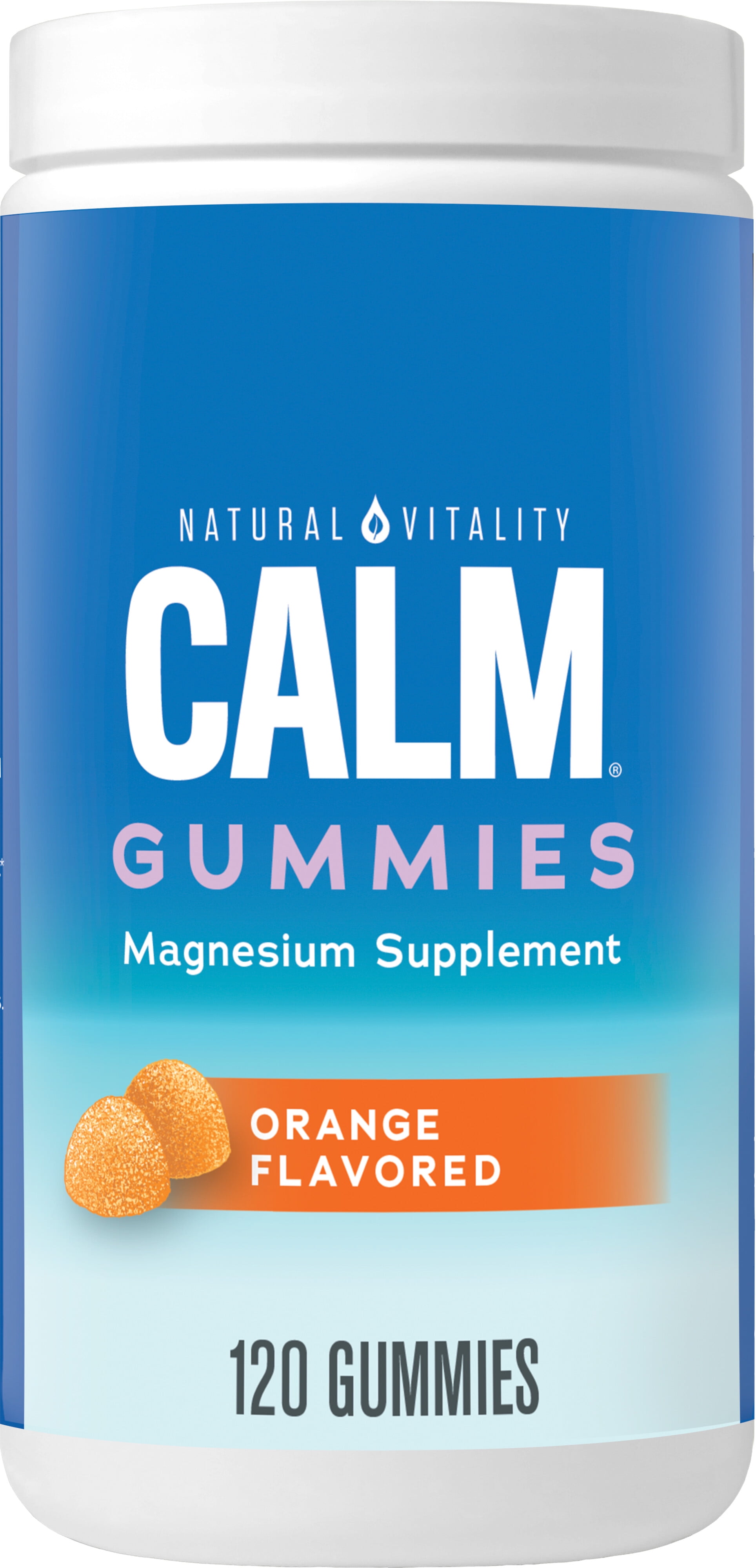 Natural Vitality CALM Orange Flavored Gummies Magnesium Supplement, 120