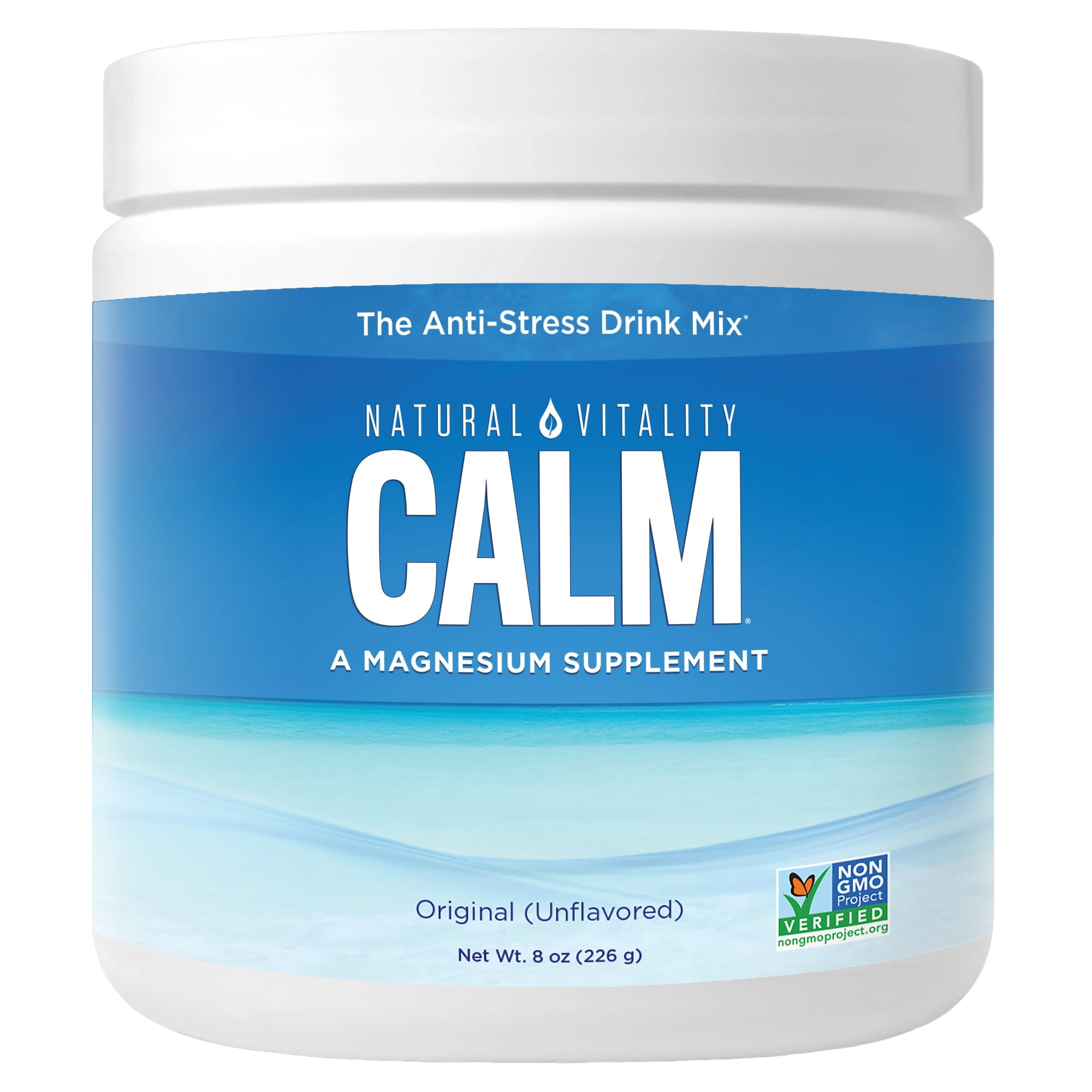 Natural Vitality Calm Anti-Stress Drink Mix, Magnesium Supplement, Unflavored, 8 Oz