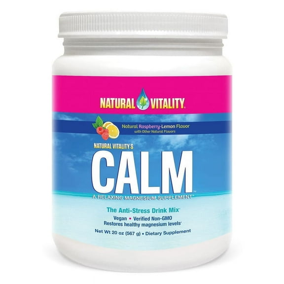 Natural Vitality Calm Magnesium Citrate Powder, 20 Ounces