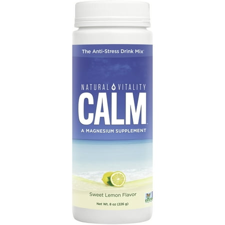 Natural Vitality Calm Magnesium Powder, Lemon, 8 Ounces
