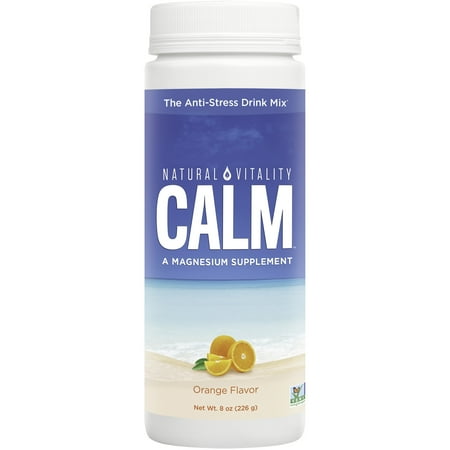 Natural Vitality Calm Magnesium Powder, Orange, 8 Ounces