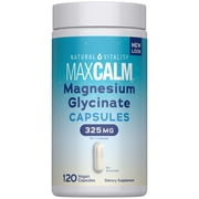 Calm Magnesium Supplement Capsules | 325 mg | 120 Count Bottle | by Natural Vitality