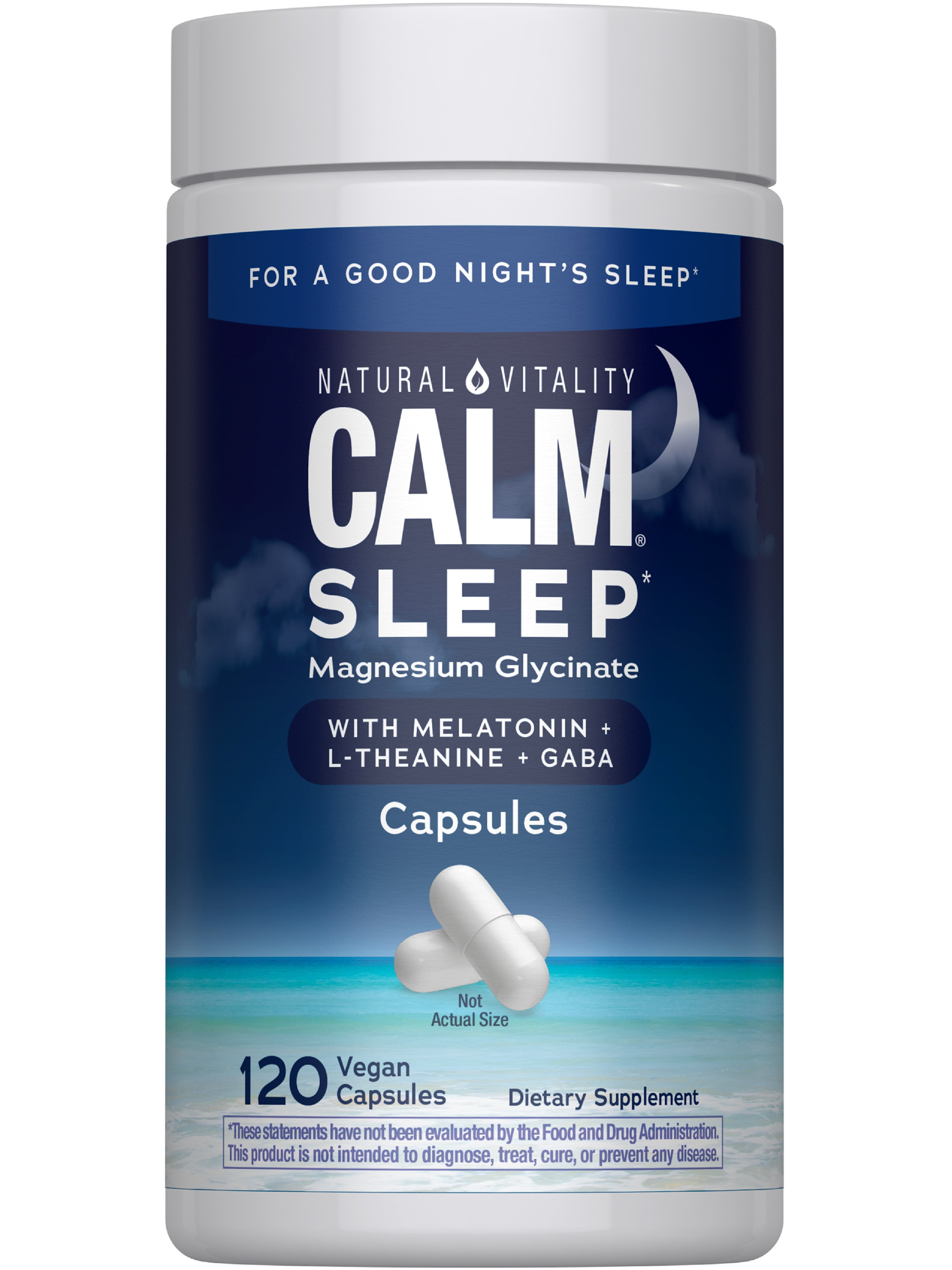 Natural Vitality Calm Sleep Aid, Magnesium Glycinate, Melatonin