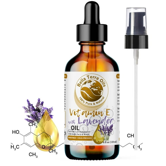 Natural Vitamin E Oil with Lavender Skin Hair Soothing Moisture Nails