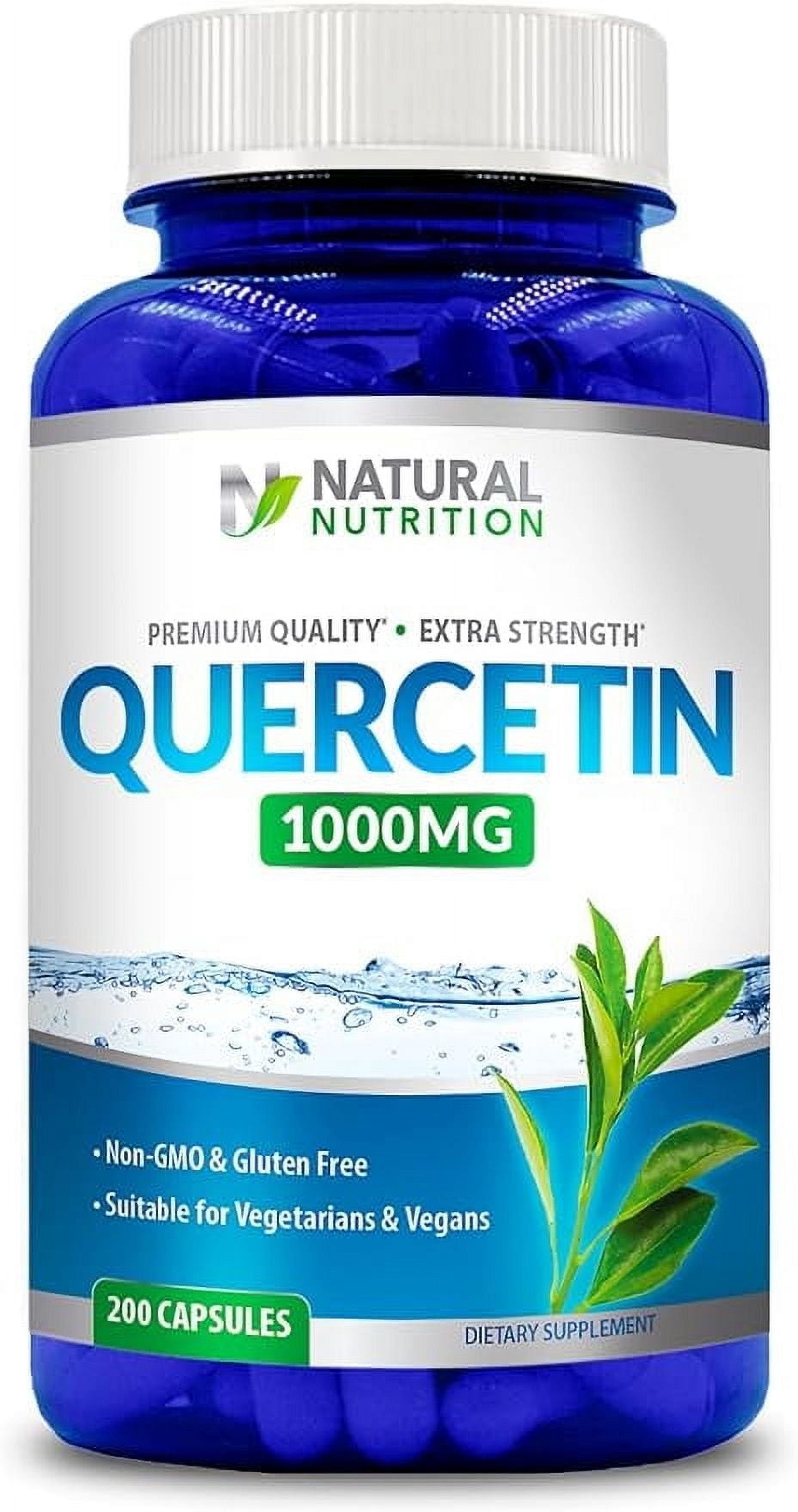 Natural Vitamin Quercetin 1000mg Extra Strength 200 Capsules (Gluten Free & Non-GMO)