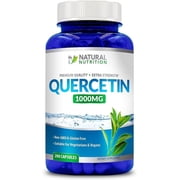 Natural Vitamin Quercetin 1000mg Extra Strength 200 Capsules Gluten Free & Non-GMO
