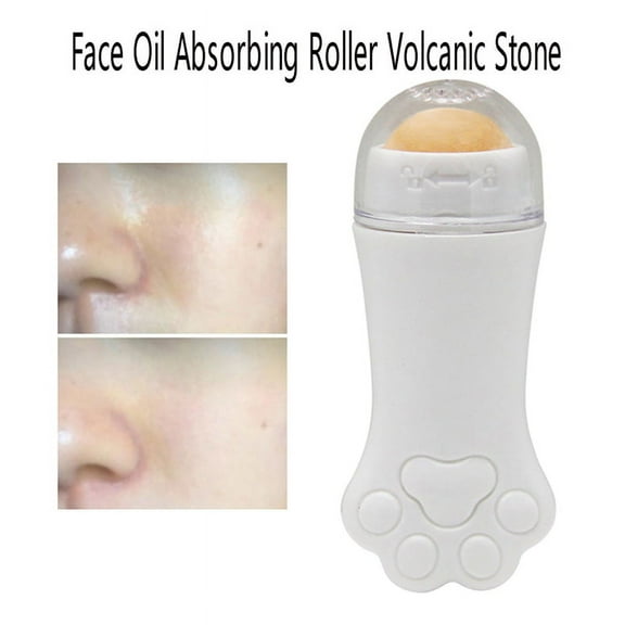 Natural Volcanic Roller Oil Control Rolling Stone Face Cleansing Oil Absorption Roller Ball White