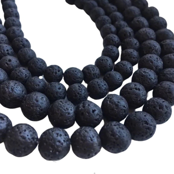 Natural Volcanic Stone Beads For Diy Jewelry Making Craft Projects And Accessories, 100% Natural Material With Stress Relief & Relaxation Benefits, 5 Sizes Available Now 4Mm 6Mm One Size