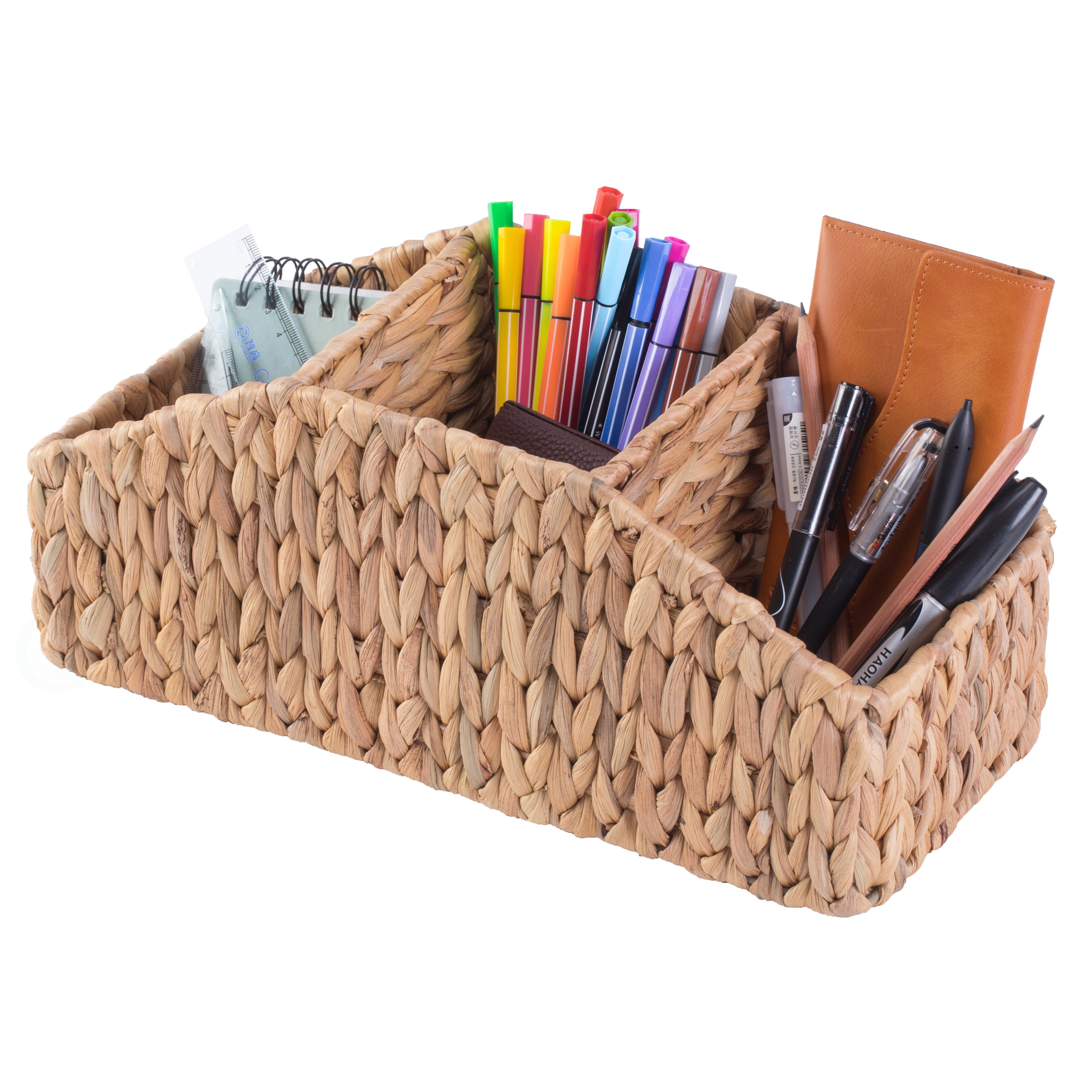 Natural Water Hyacinth Storage Organizer Caddy