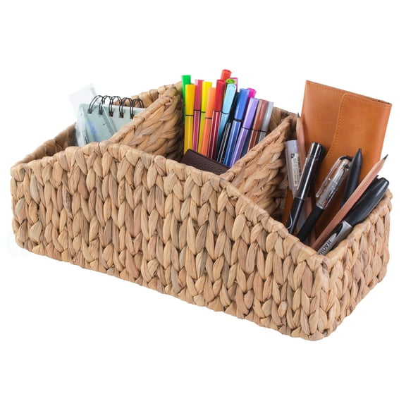 Natural Water Hyacinth Storage Organizer Caddy