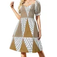thumbnail image 1 of Natural Watercolor Triangles Sleeveless Dress Woman fashion summer dress wedding guest dress 2024 dresses with long sleeves, 1 of 6