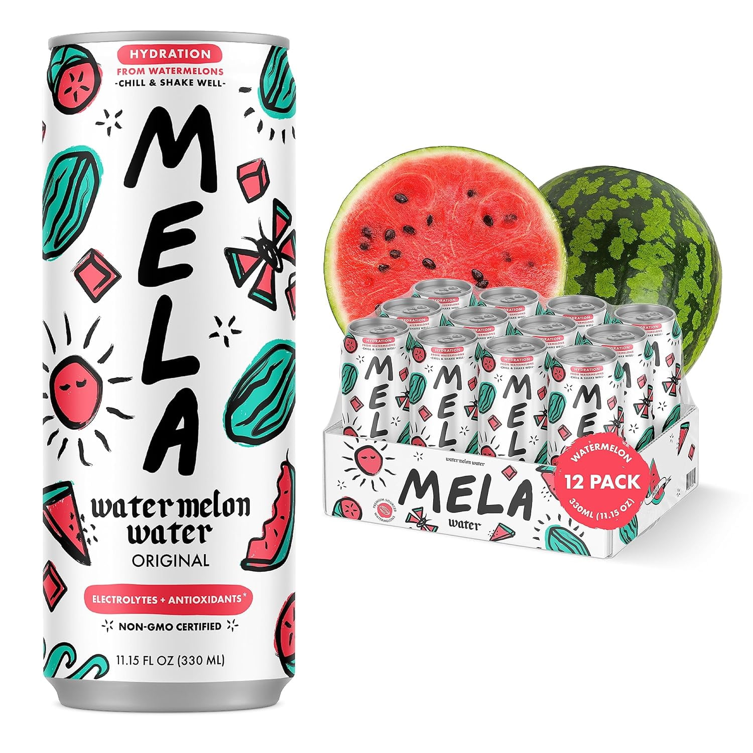 Natural Watermelon Juice Drink, Electrolytes & Antioxidants, Natural