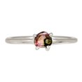 thumbnail image 1 of Natural Watermelon Tourmaline Slice 925 Silver Ring Jewelry s.8 ALLR-30362, 1 of 1