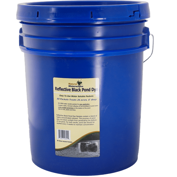 Natural Waterscapes Reflective Black Pond Dye Packets- 80 water soluble packets