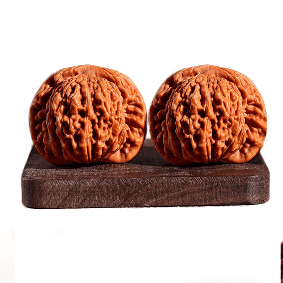 Natural Wenwan Walnuts Hand Massage Balls - Chinese Walnuts Fidget for Stress Relief & Anxiety, Traditional Jade Walnut for Hand Finger Dexterity, Gift Box & Brush(Lion Head A, 35-36mm)