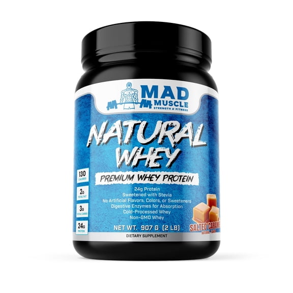 Natural Whey Protein Powder - Salted Carmel 2 lb