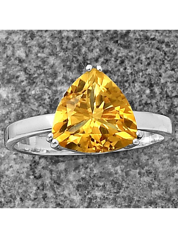 Natural Whiskey Quartz 925 Sterling Silver Ring s.7.5 Jewelry DGR1107_G_7.5 R-1020