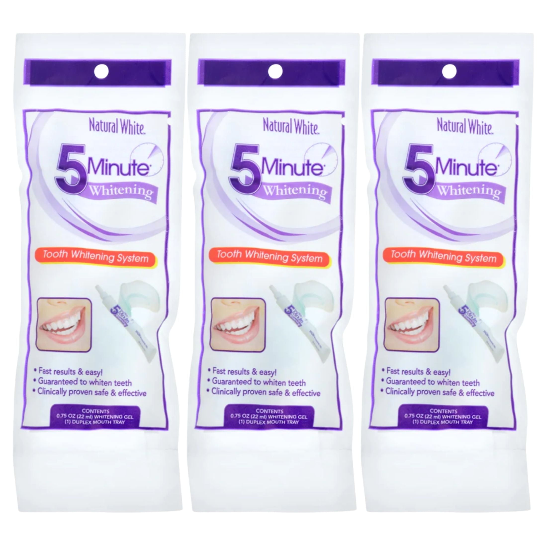 Natural White 5Minute Teeth Tooth Whitening Kits, Gel & Comfort Fit